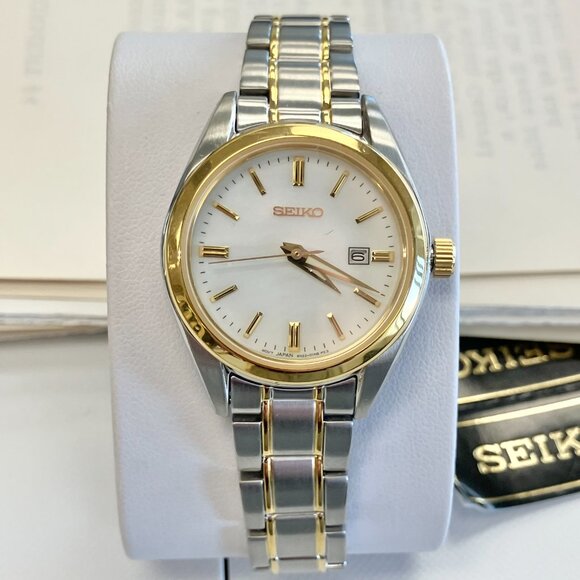 Seiko Women's Two Tone Stainless Watch With Date - Picture 3 of 7